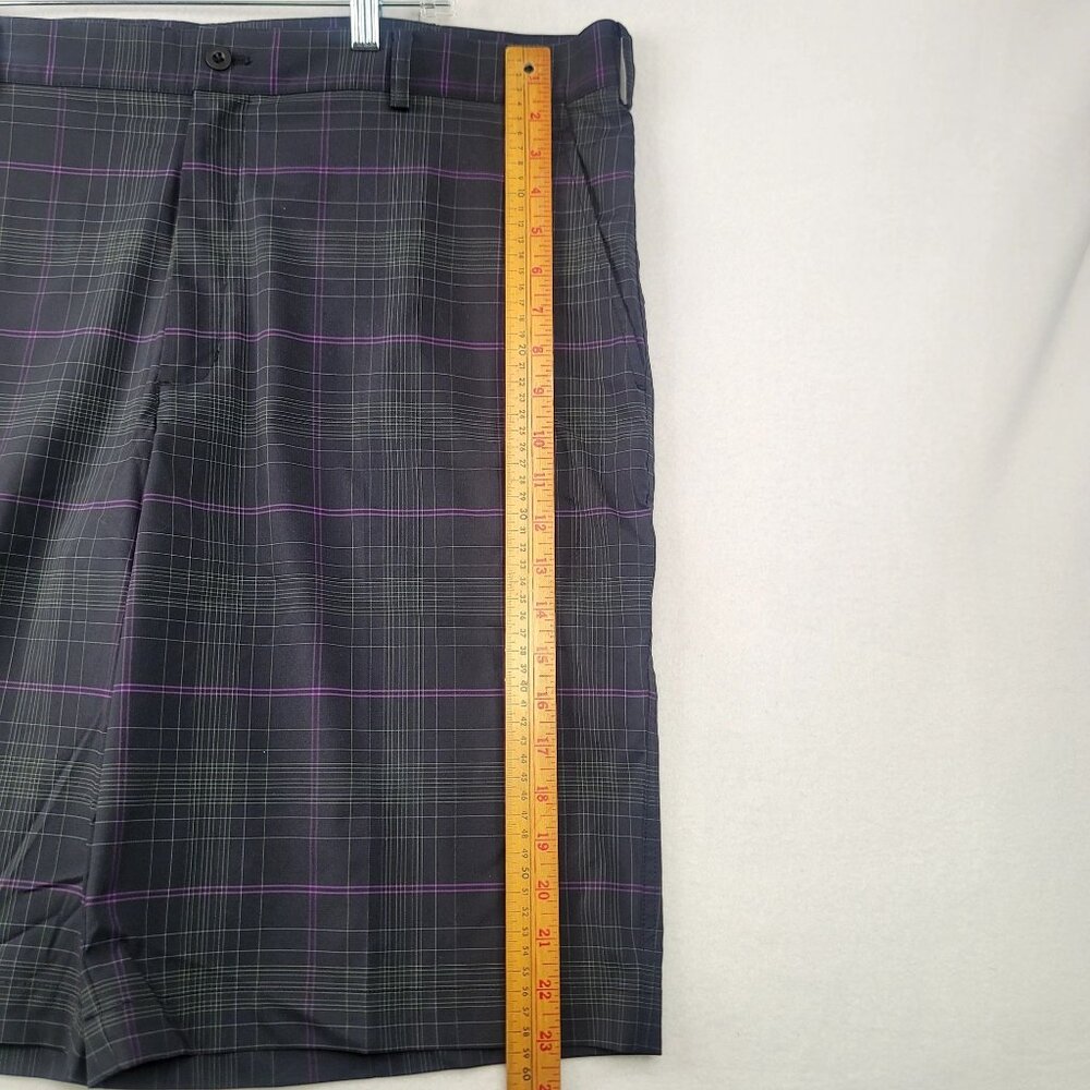 Nike Golf Mens Plaid Shorts Purple Gray Checkered Performance Fit Size 40 - Picture 11 of 12
